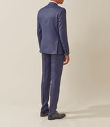 Costume cérémonie col châle bleu "Brio" - IZAC
