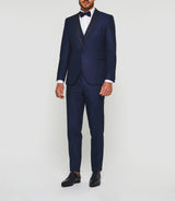 Costume cérémonie col châle bleu "Fabio" - IZAC