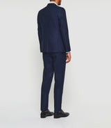 Costume cérémonie col châle bleu "Fabio" - IZAC