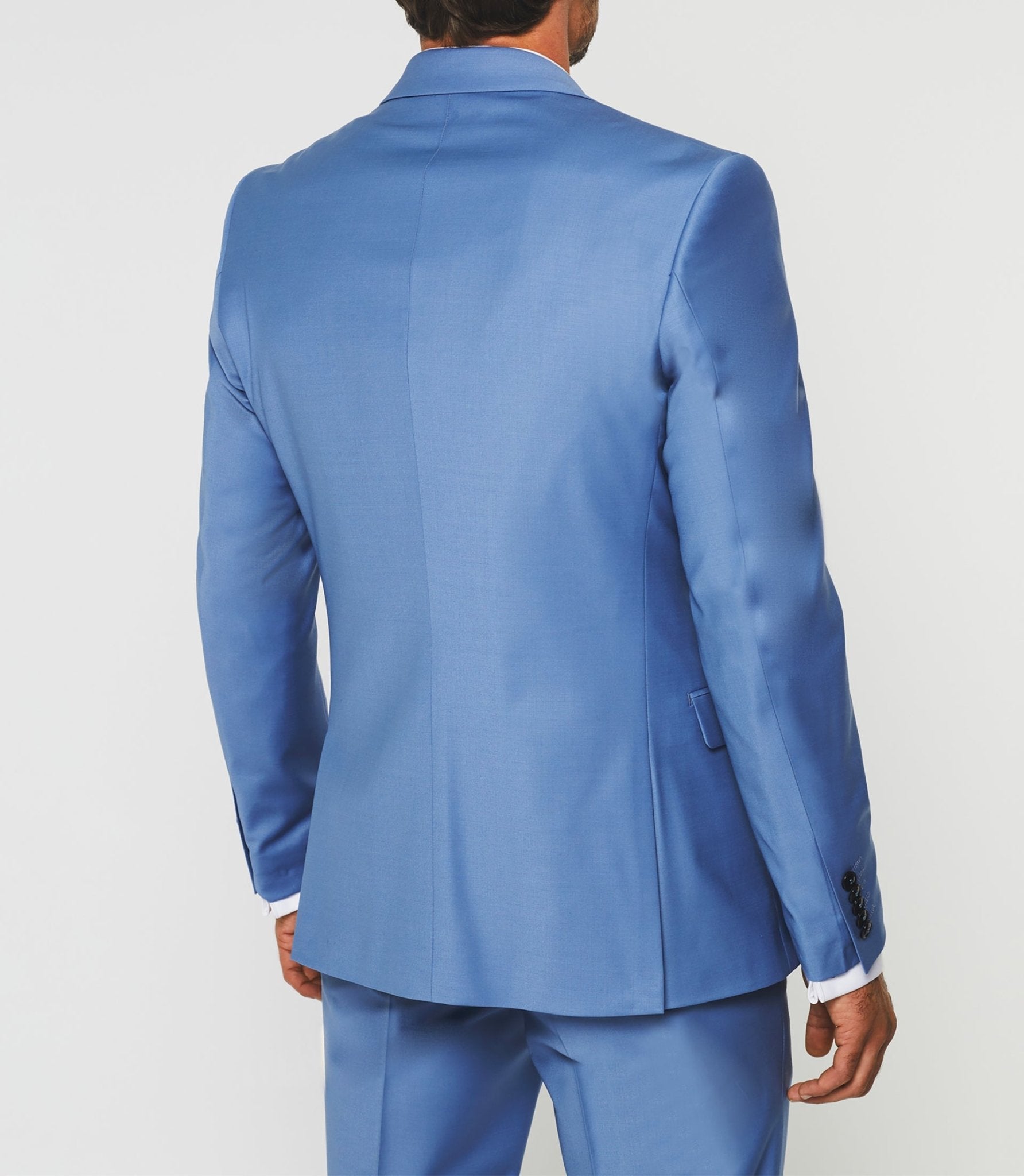 Costume 2 boutons laine bleu ciel "Favori" - IZAC