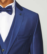 Costume 2 boutons laine BLEU - IZAC