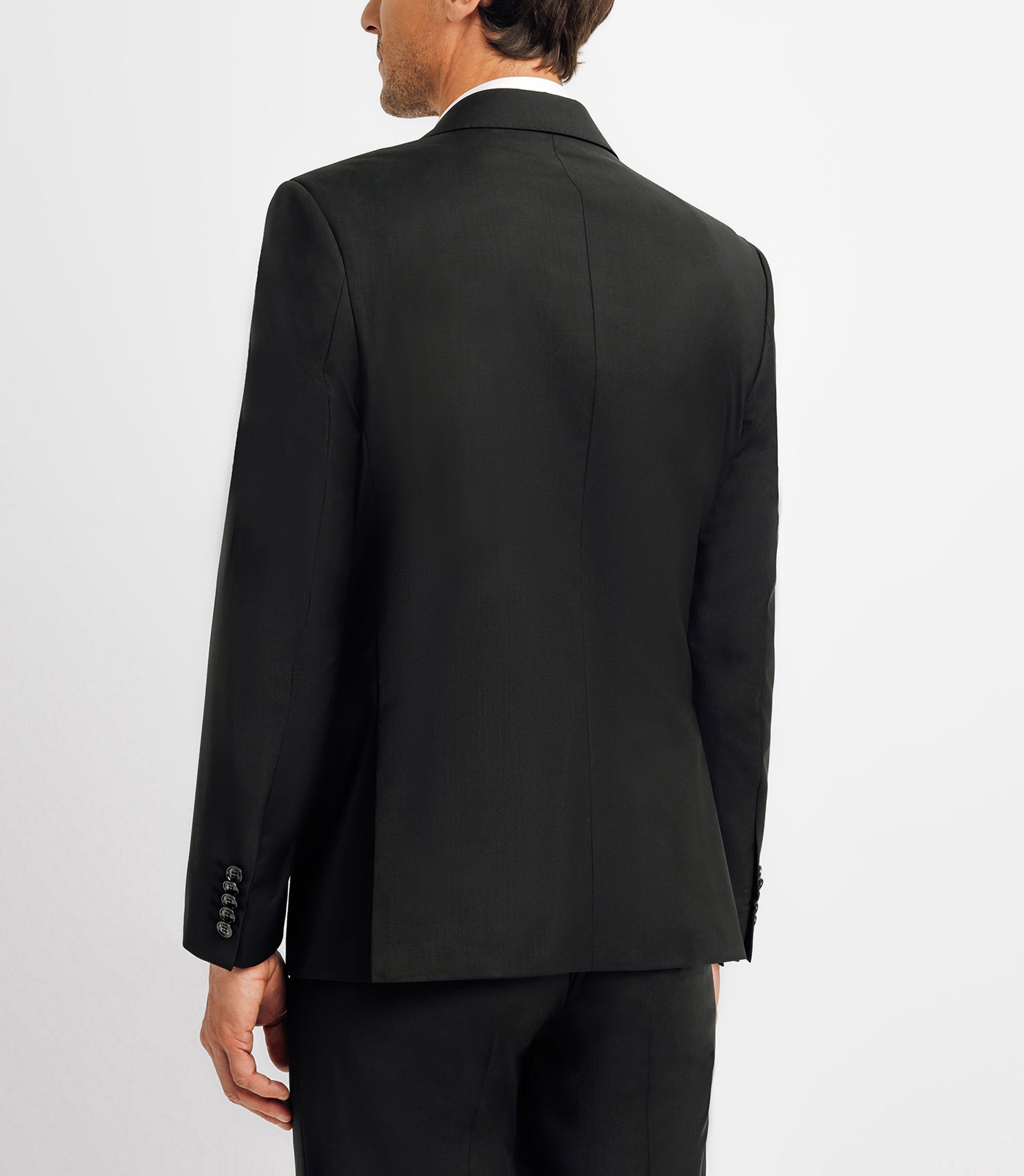 Costume 2 boutons en laine noir - IZAC