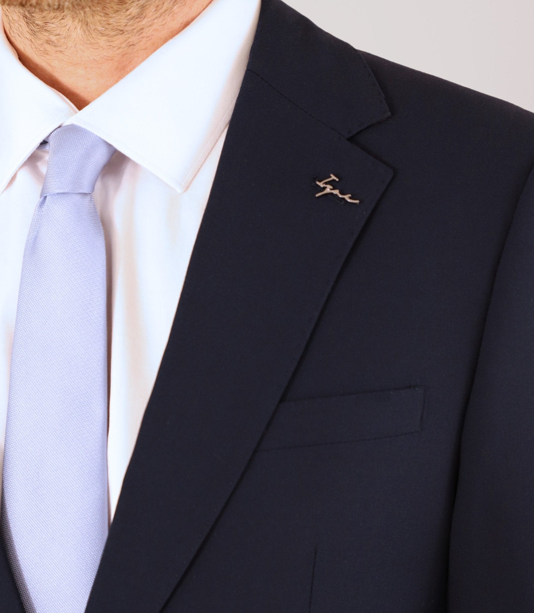 Costume 2 boutons laine bleu marine - IZAC