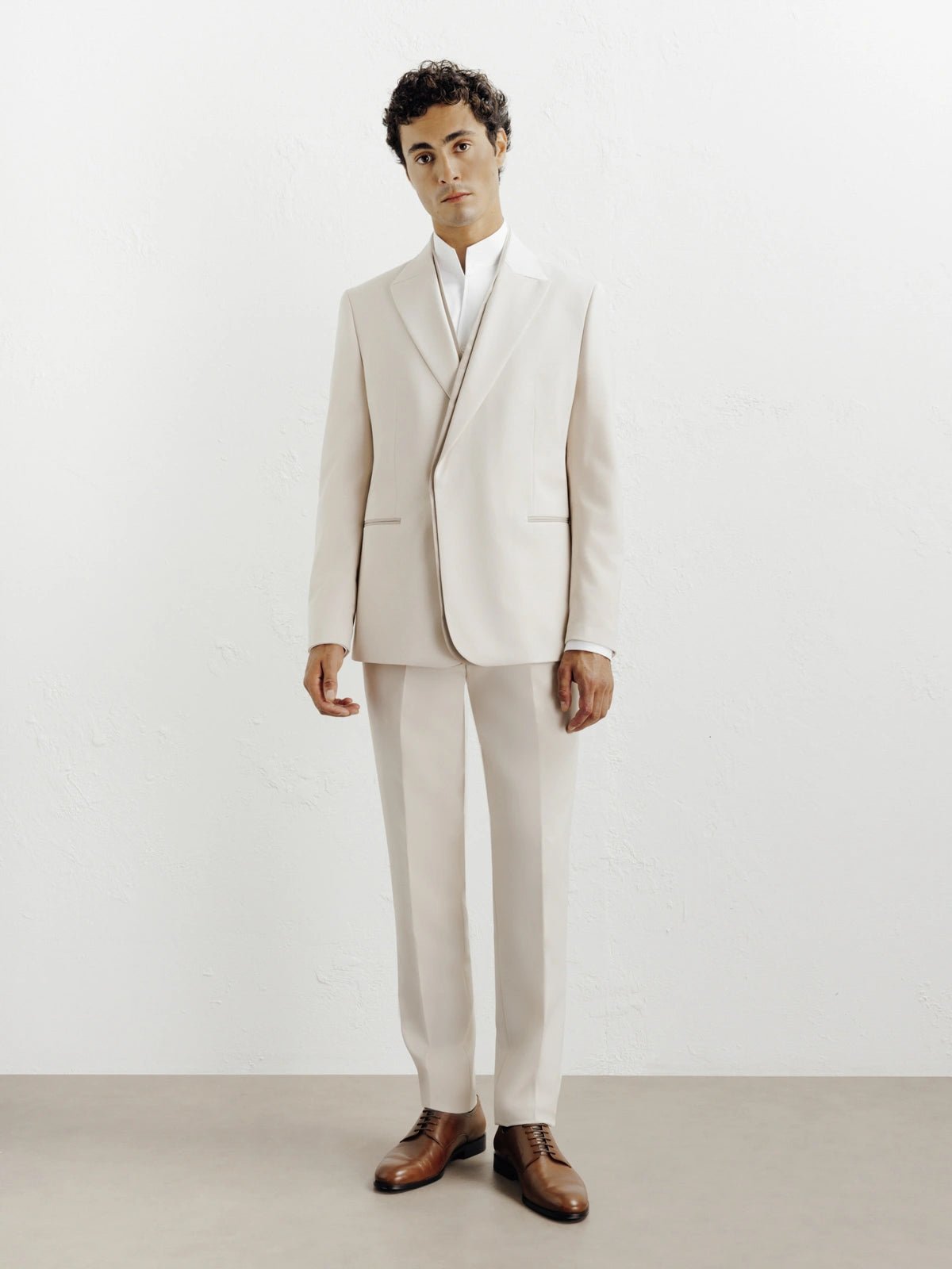 Costume croisé ecru - IZAC