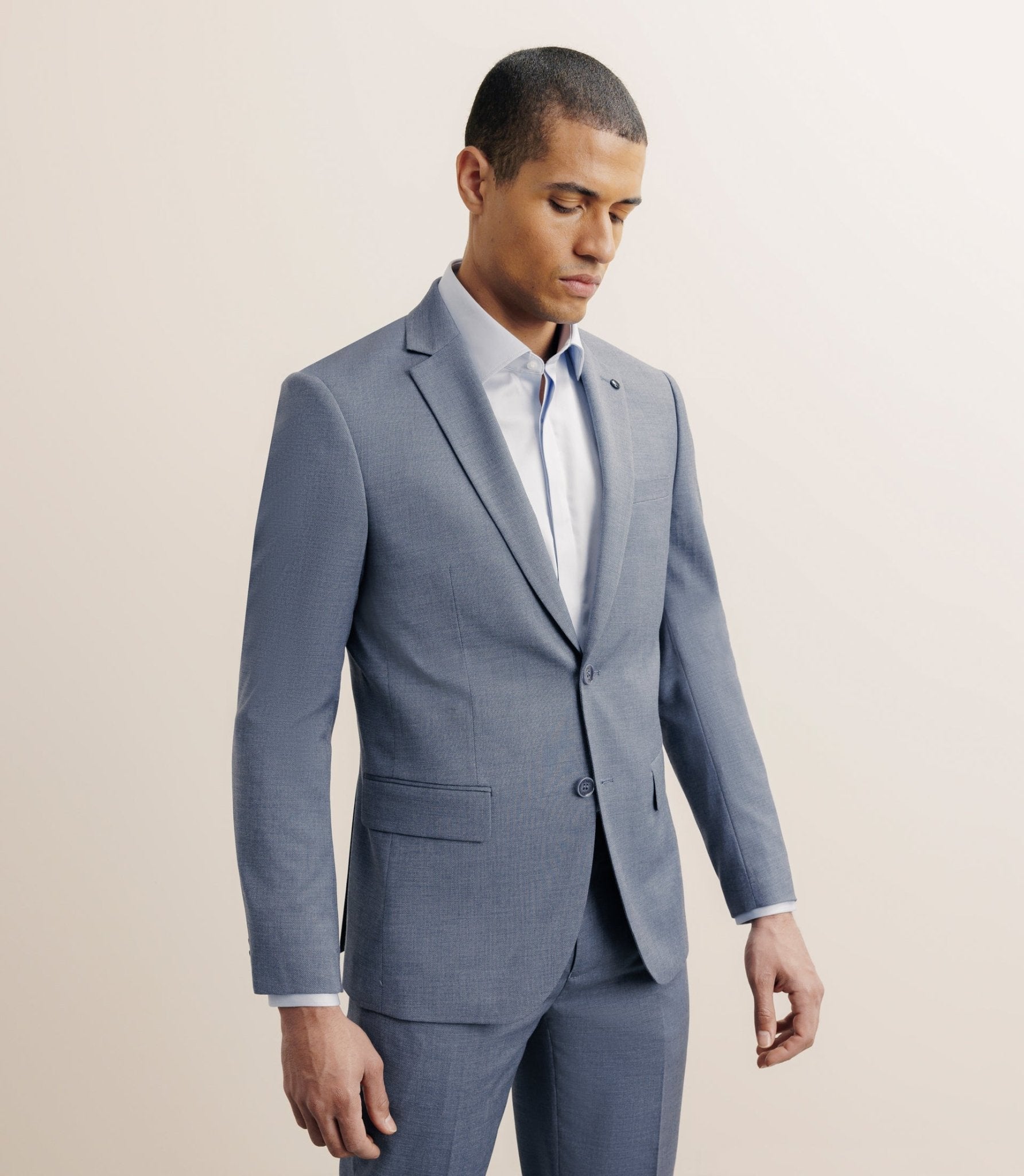 Costume avec 2 boutons bleu ciel - IZAC