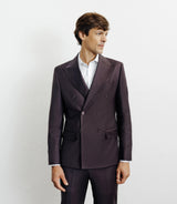 Costume croisé bordeaux foncé - IZAC