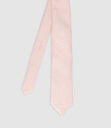Cravate micro motifs beige HENRI - IZAC