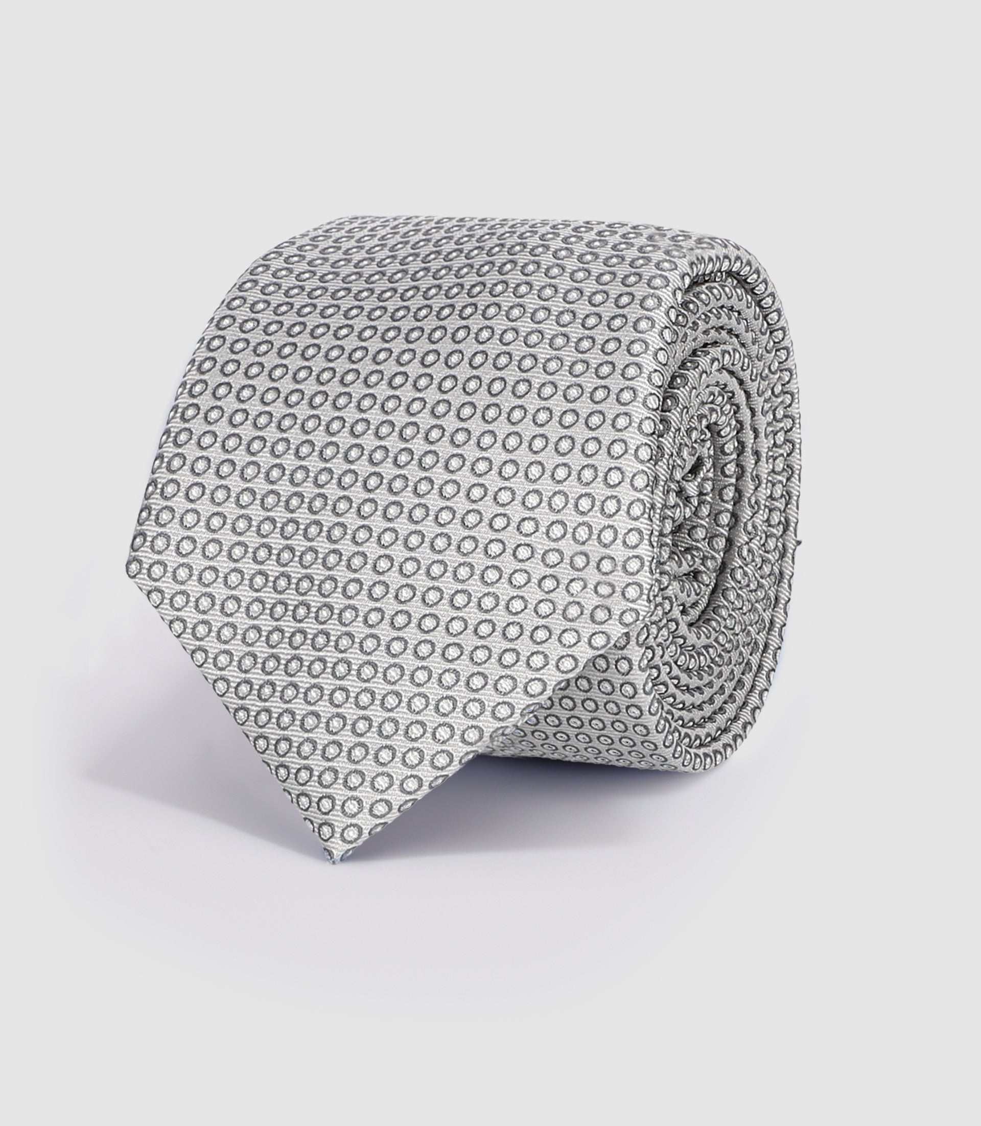 Cravate avec tissu à motifs grise - IZAC
