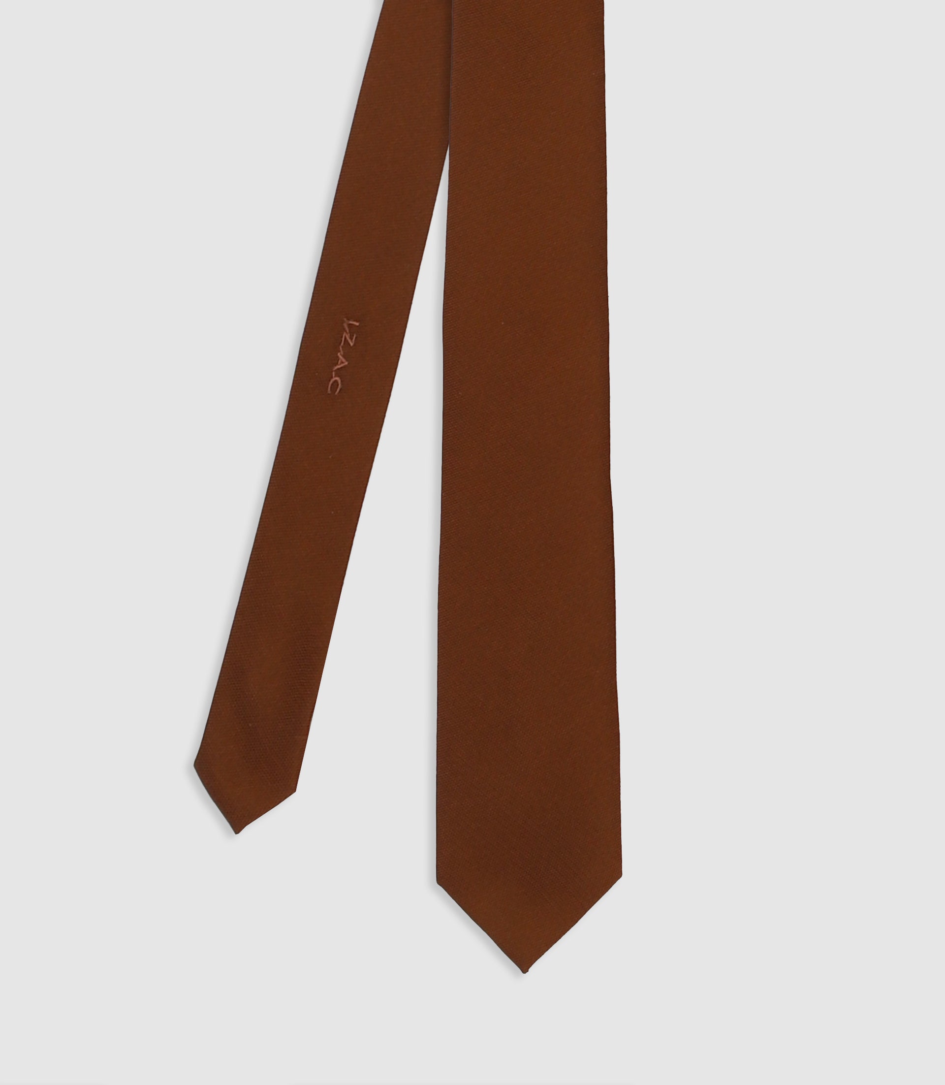 Cravate en tissu texturé truffe - IZAC