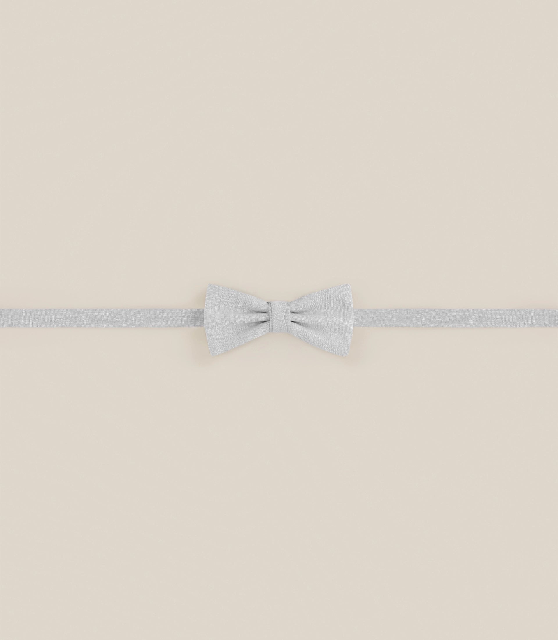 Noeud papillon tissu uni gris - IZAC