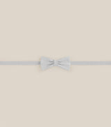 Noeud papillon tissu uni gris - IZAC