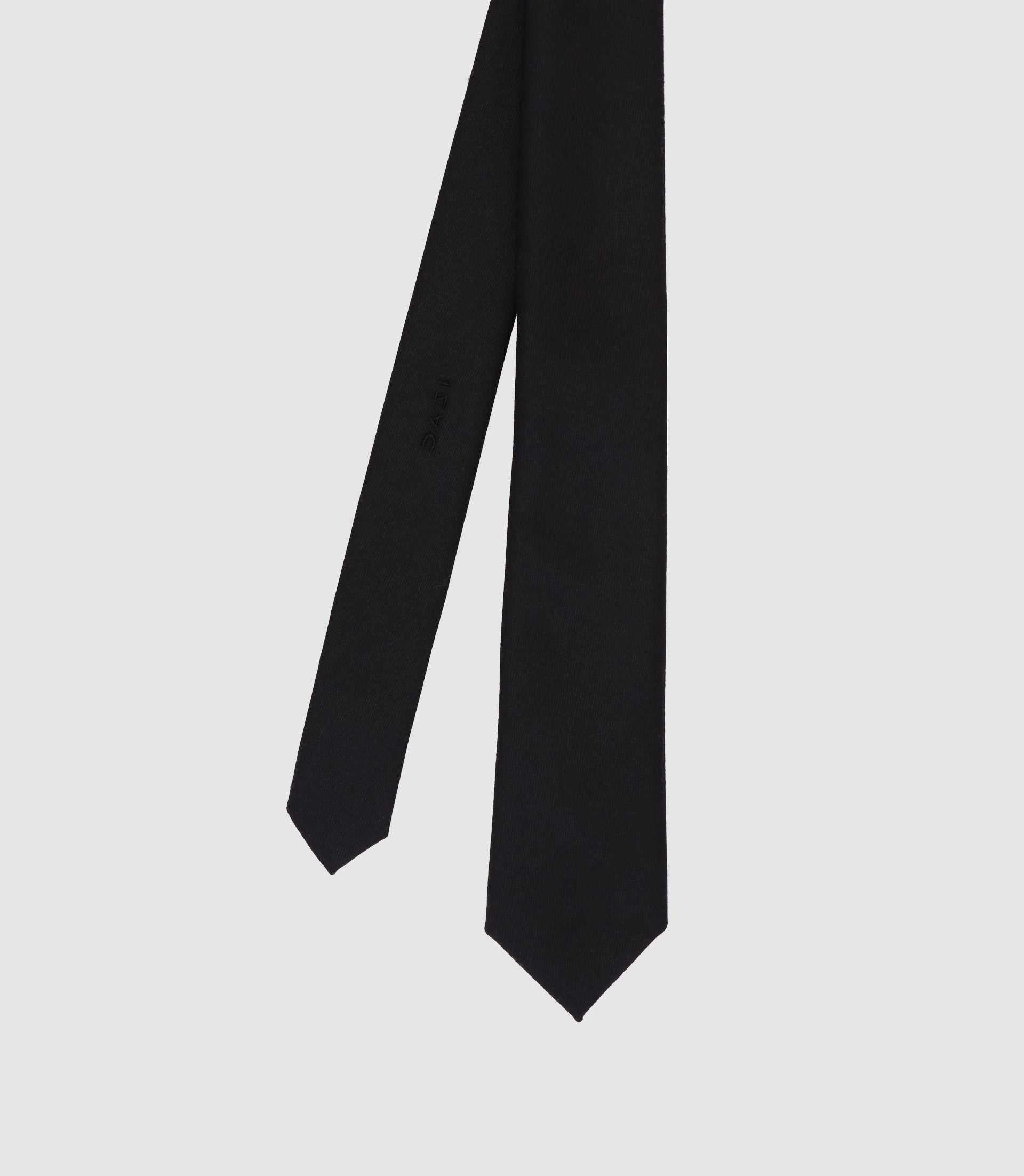 Cravate unie slim 5 cm noir MATA - IZAC