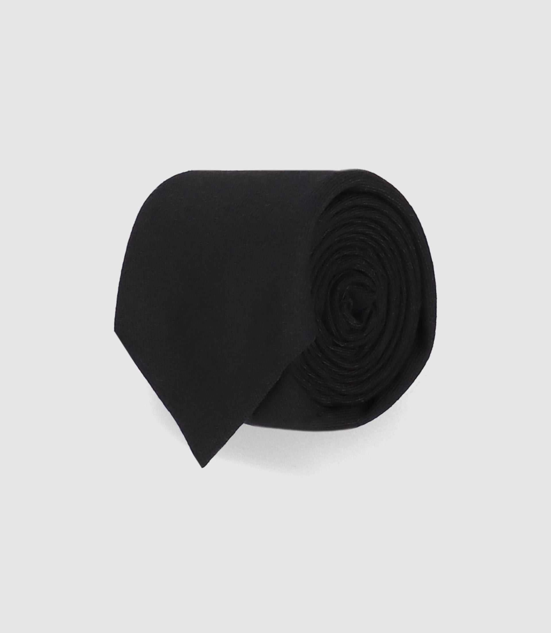 Cravate unie slim 5 cm noir MATA - IZAC