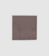 Pochette en soie avec motifs marron - IZAC