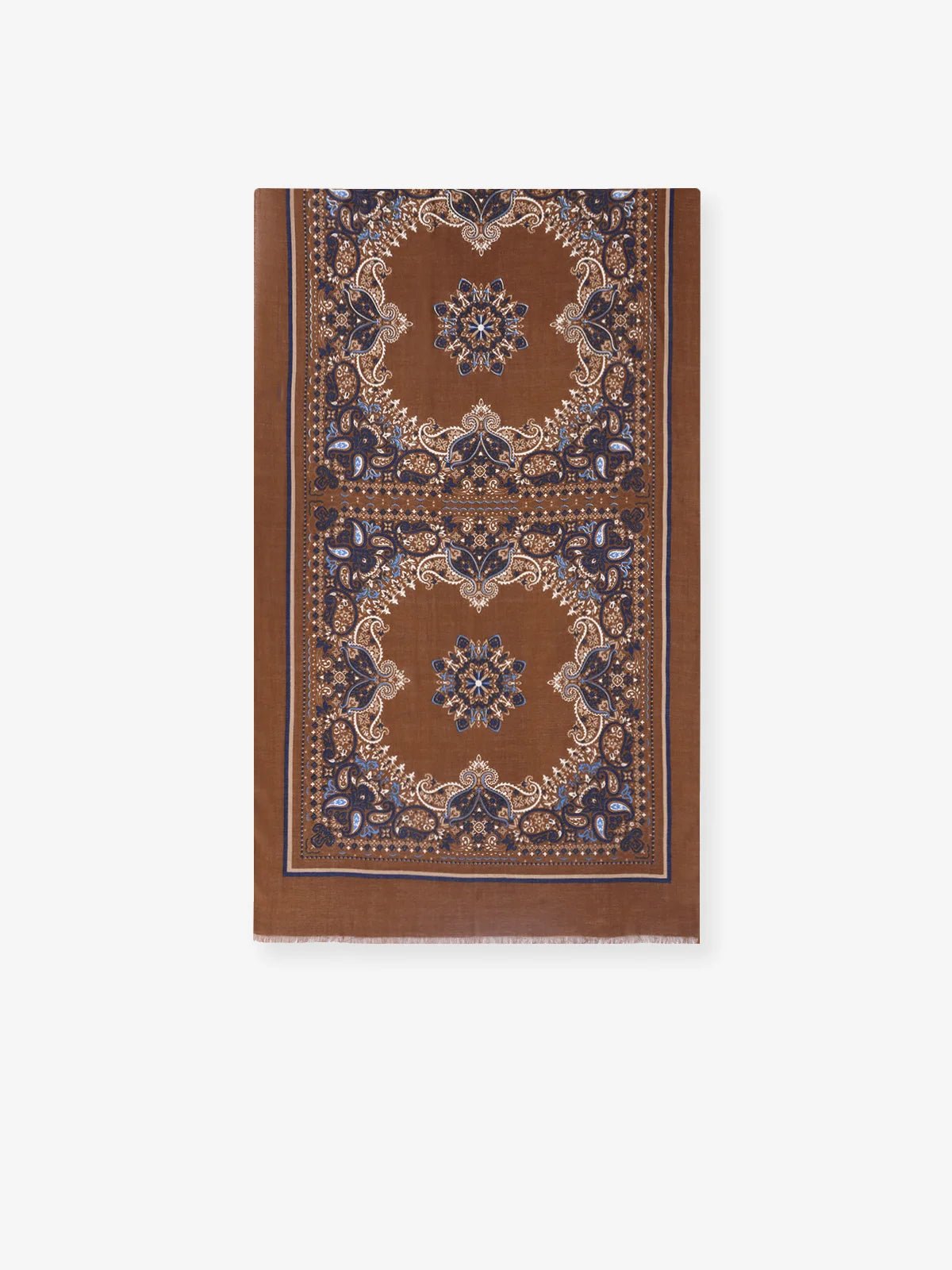 Écharpe à motif floral camel - IZAC