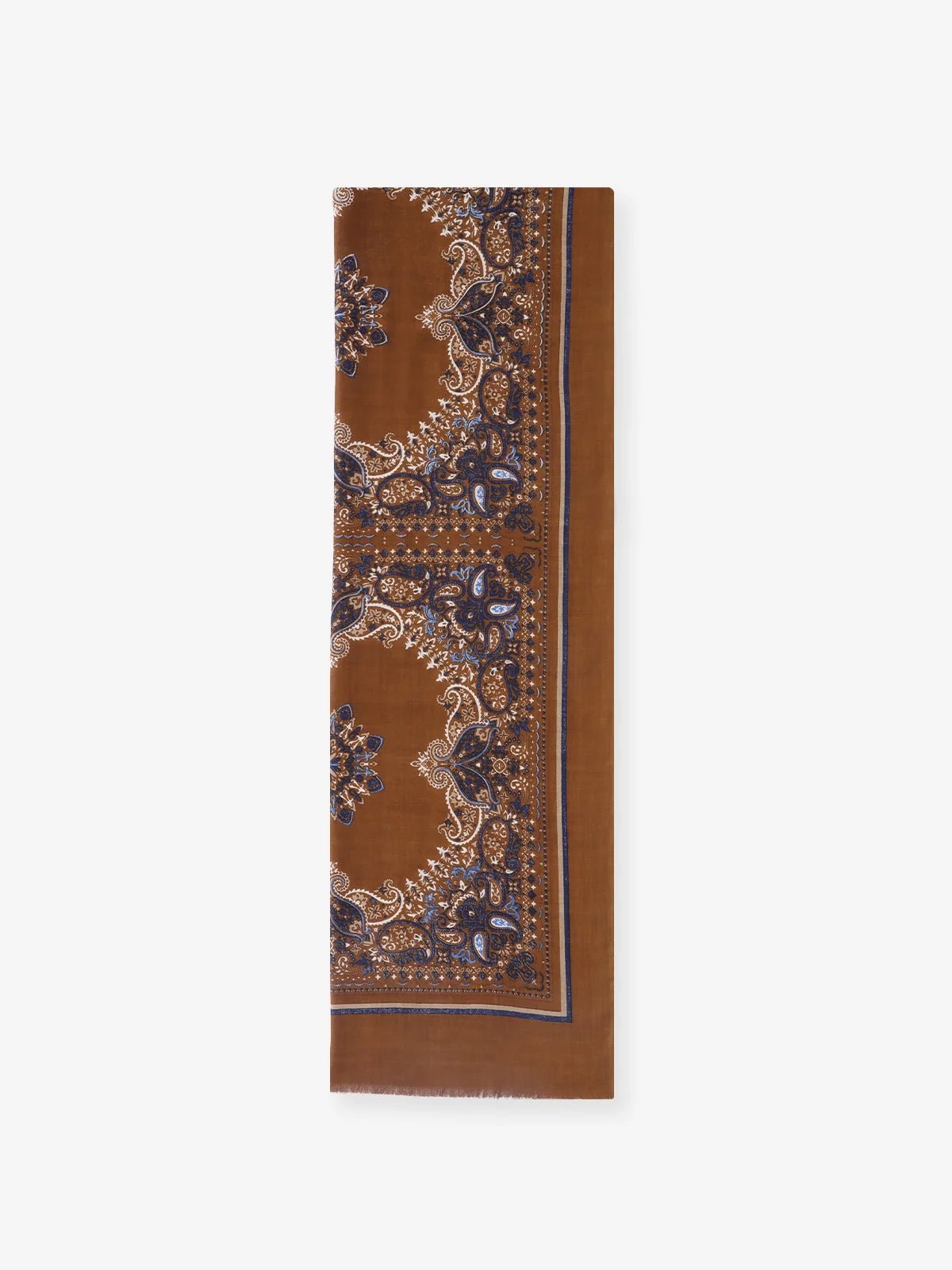 Écharpe à motif floral camel - IZAC