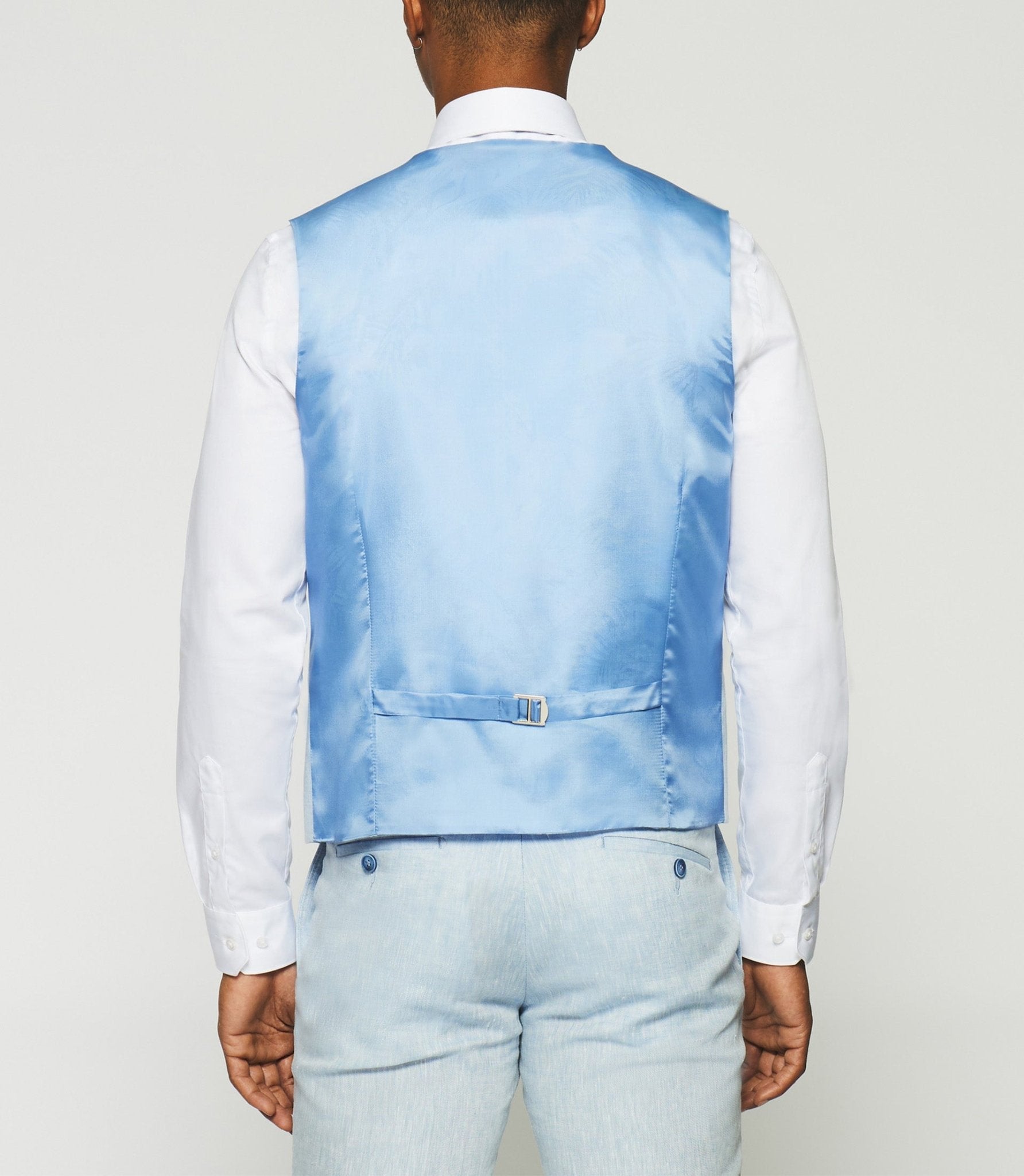 Gilet de costume en lin bleu ciel JCELESTE - IZAC