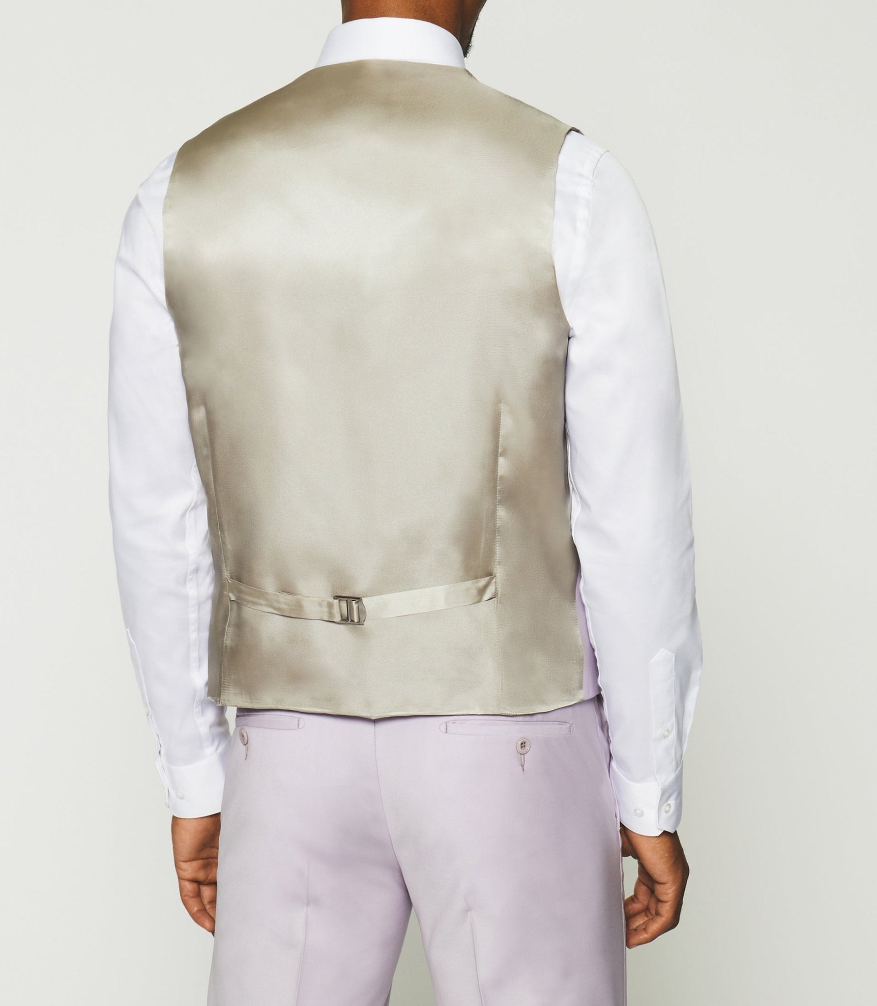 Gilet de costume en laine parme clair JFAVORI - IZAC
