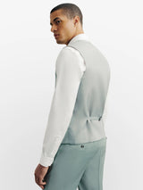 Gilet ville en laine majoritaire vert clair - IZAC