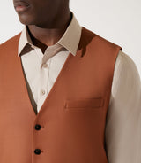 Gilet de costume orange brûlé - IZAC
