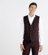 Gilet ville aspect brillant bordeaux - IZAC