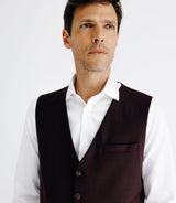 Gilet ville aspect brillant bordeaux - IZAC