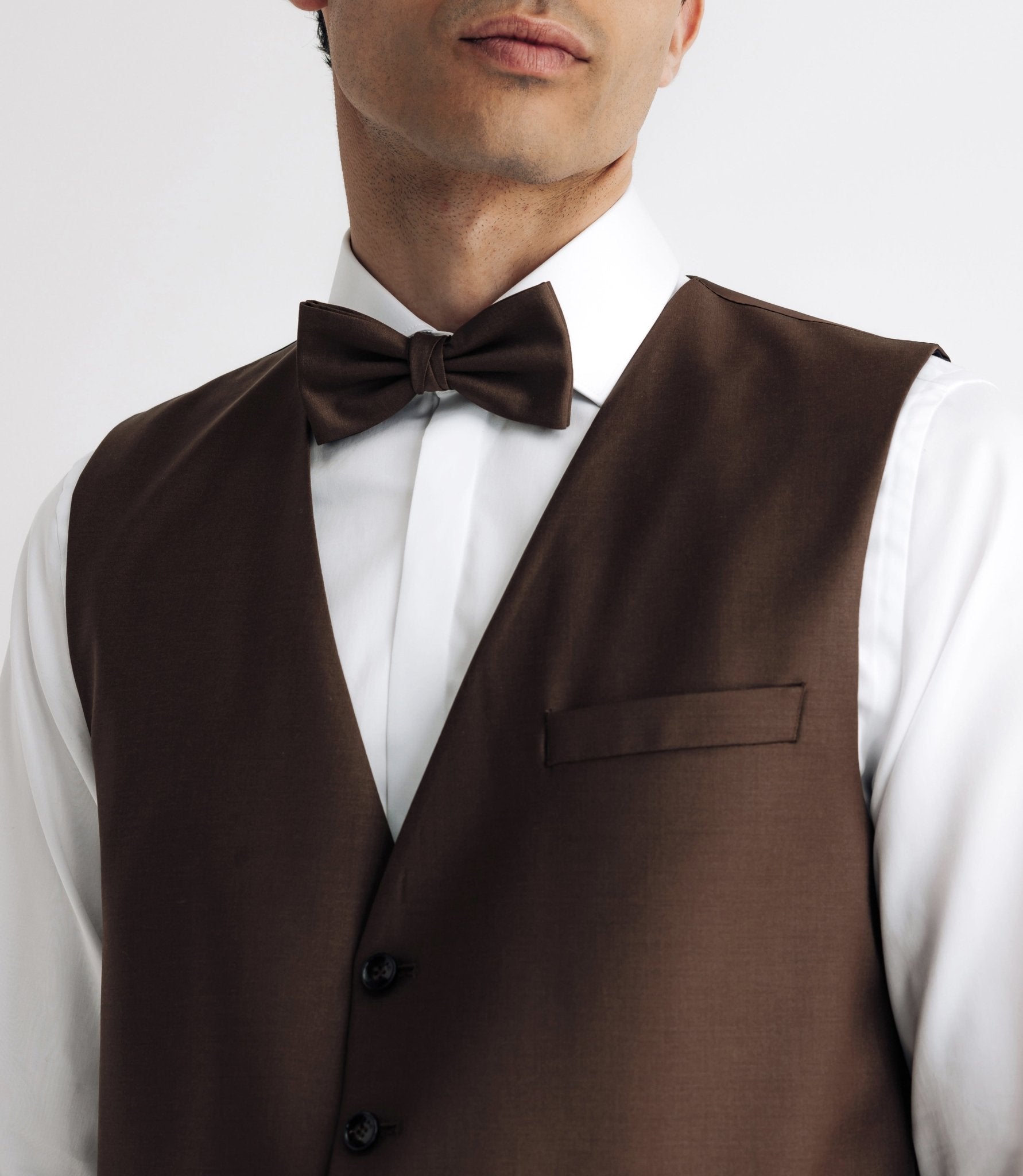 Gilet ville aspect brillant marron - IZAC