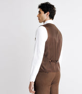 Gilet ville aspect brillant marron - IZAC