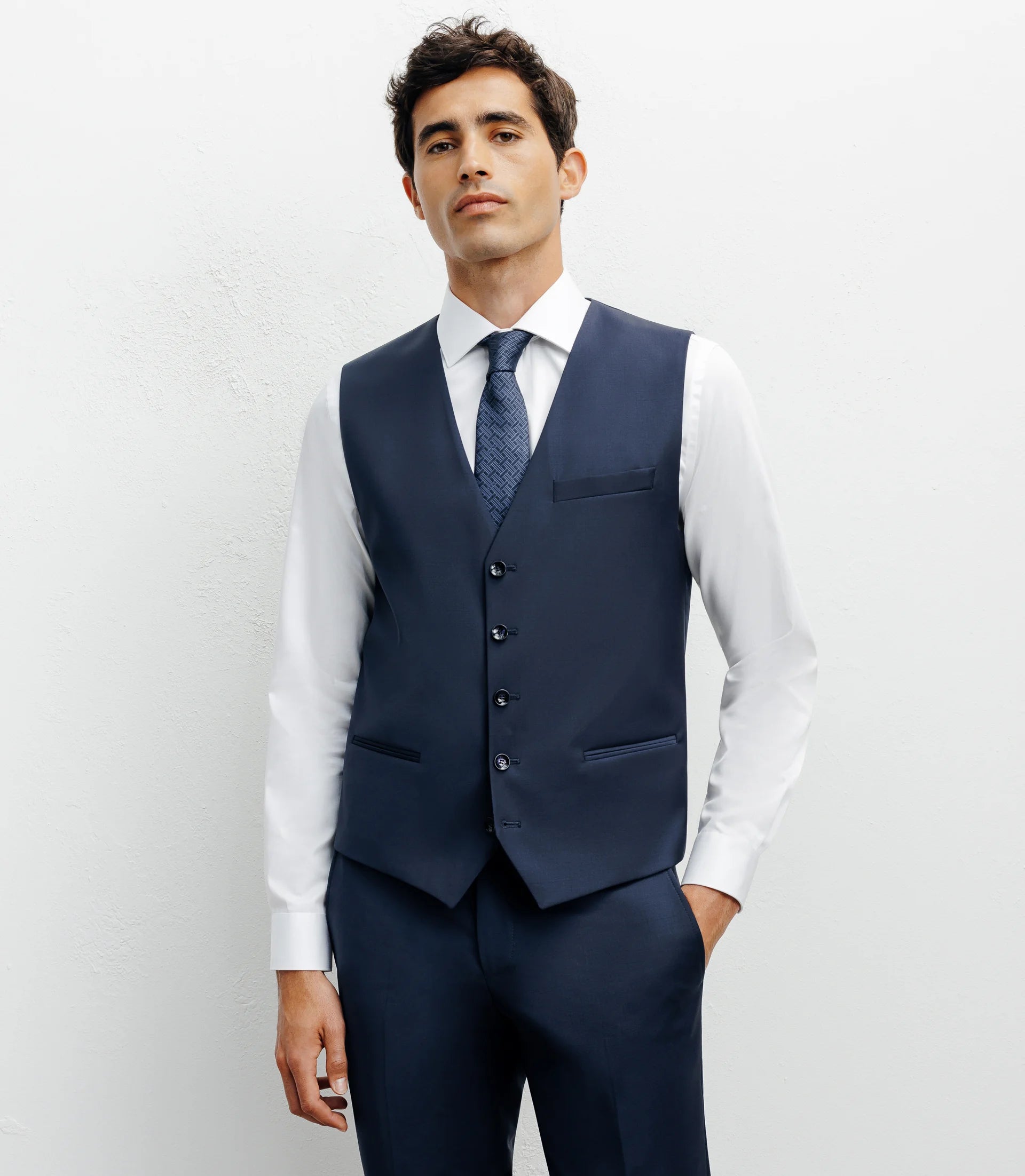 Gilet ville aspect brillant bleu - IZAC