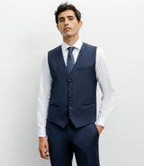Gilet ville aspect brillant bleu - IZAC