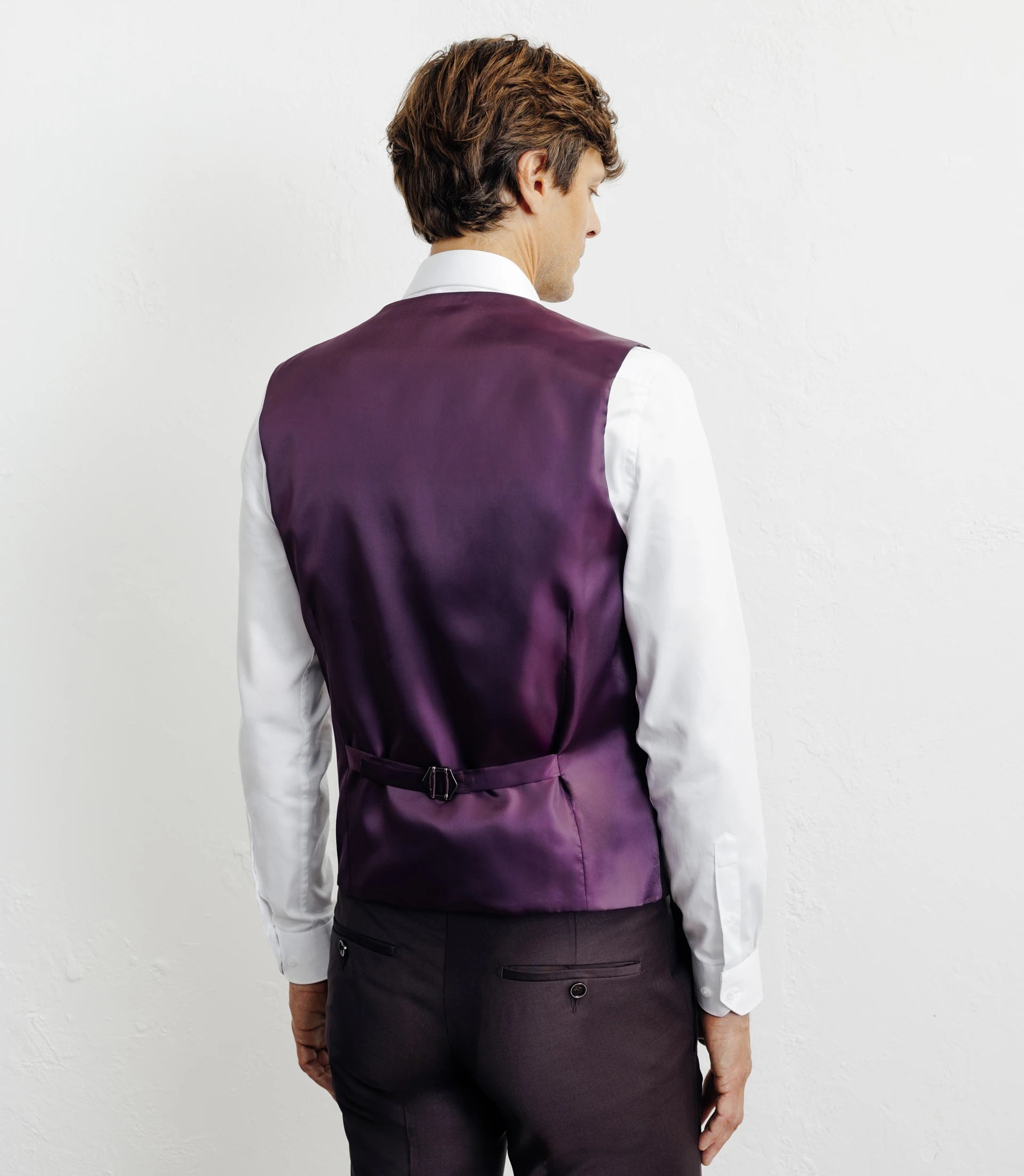 Gilet ville avec laine majoritaire bordeaux foncé - IZAC