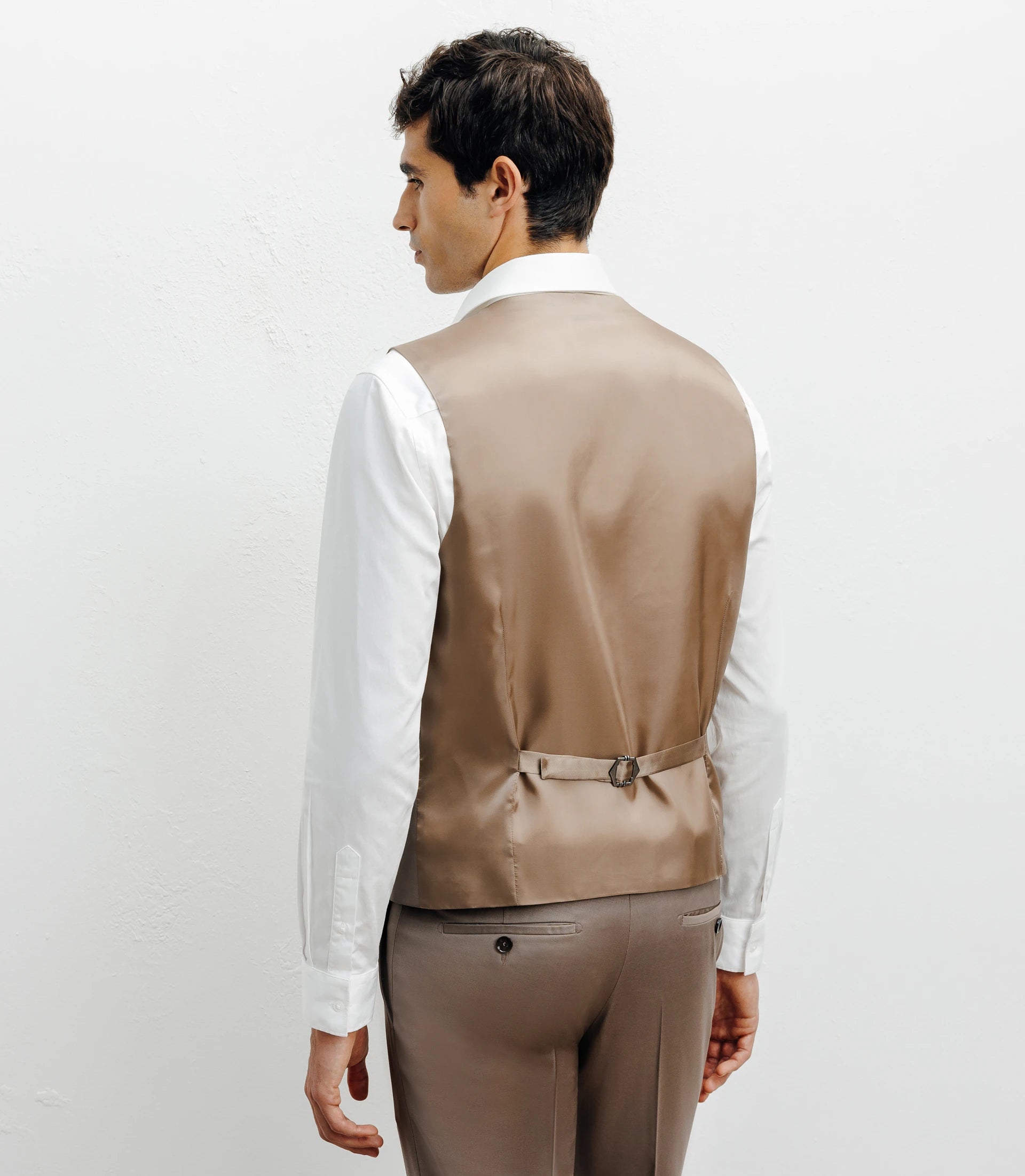 Gilet ville avec laine majoritaire taupe - IZAC