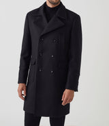 Manteau croisée noir "Nation" - IZAC