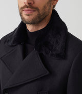 Manteau croisée noir "Nation" - IZAC