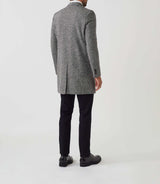 Manteau ville tweed noir "Neige" - IZAC