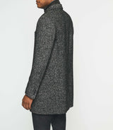 Manteau ville en tweed noir ICE - IZAC