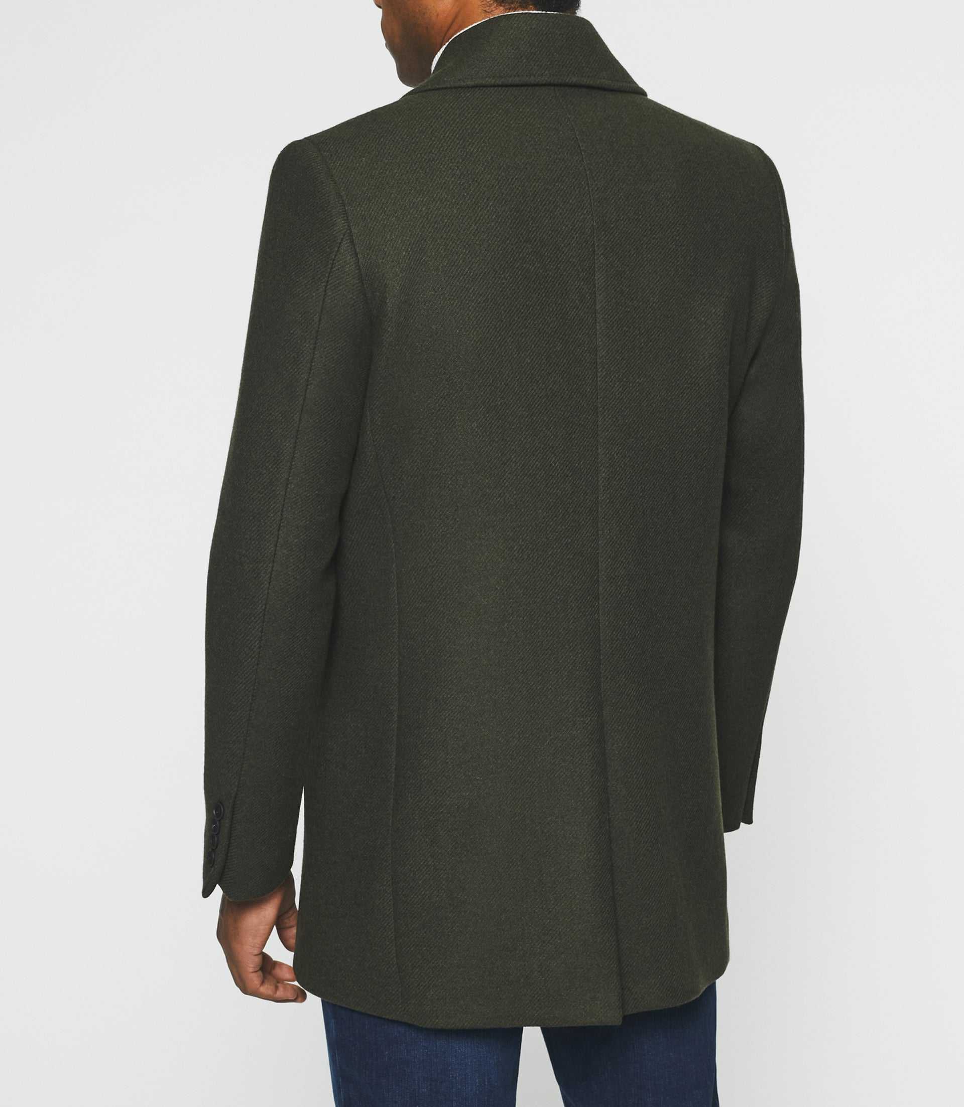 Manteau croisé col fourrure kaki IGNACIO - IZAC