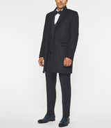 Manteau ville en laine et cachemire marine INDALECIO - IZAC