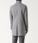 Manteau ville droit en laine gris clair INEON - IZAC