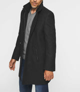 Manteau ville droit noir IONI - IZAC