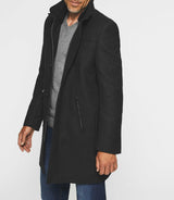 Manteau ville droit noir IONI - IZAC