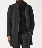 Manteau ville en laine noir INEON - IZAC