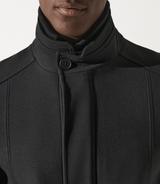 Manteau ville en laine noir INEON - IZAC
