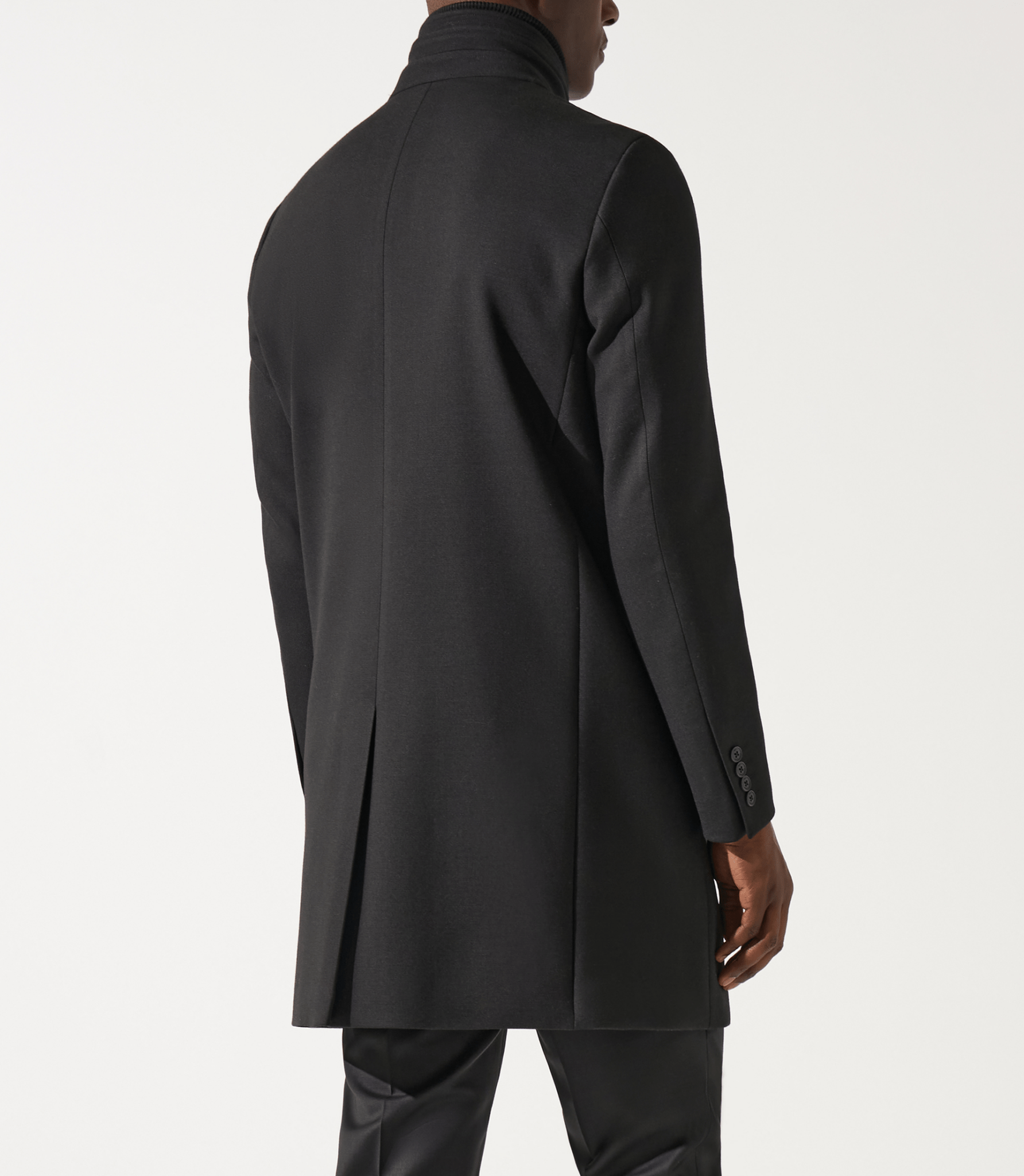 Manteau ville en laine noir INEON - IZAC
