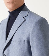 Manteau en laine et cachemire bleu ciel ISAO - IZAC