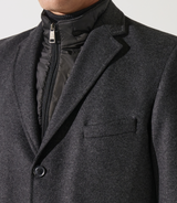 Manteau en laine et cachemire gris anthracite ISAOBT