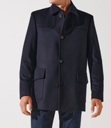 Manteau en laine cachemire marine ITALO - IZAC