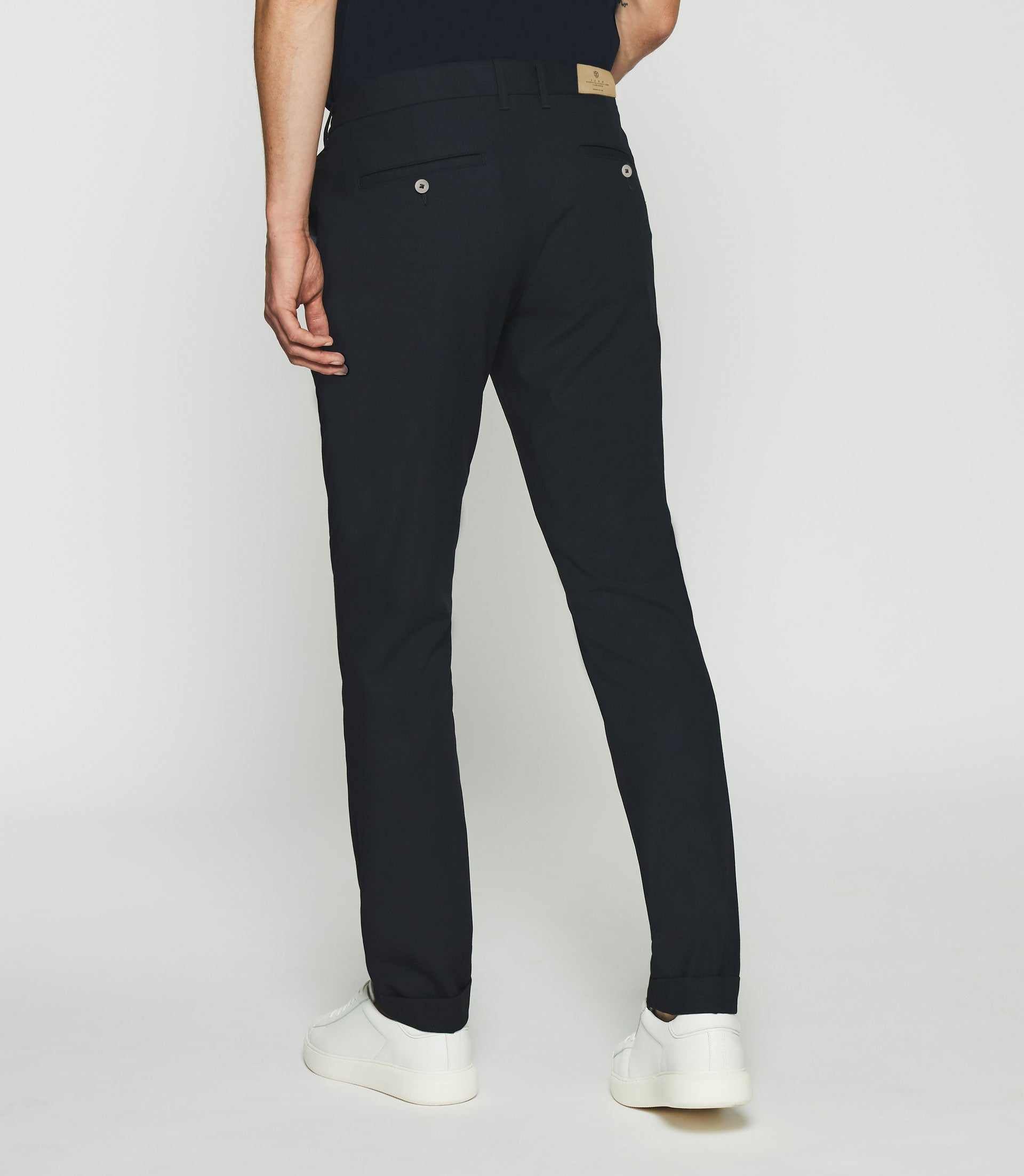 Pantalon chino taille élastique marine - IZAC