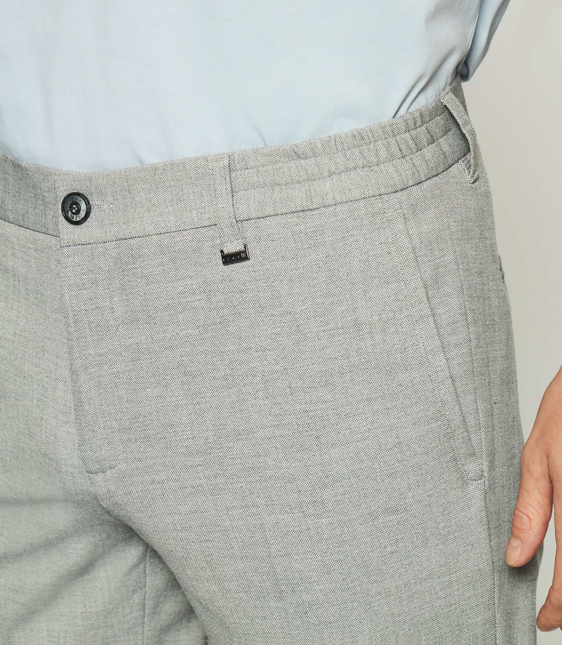 Pantalon chino taille élastique gris - IZAC
