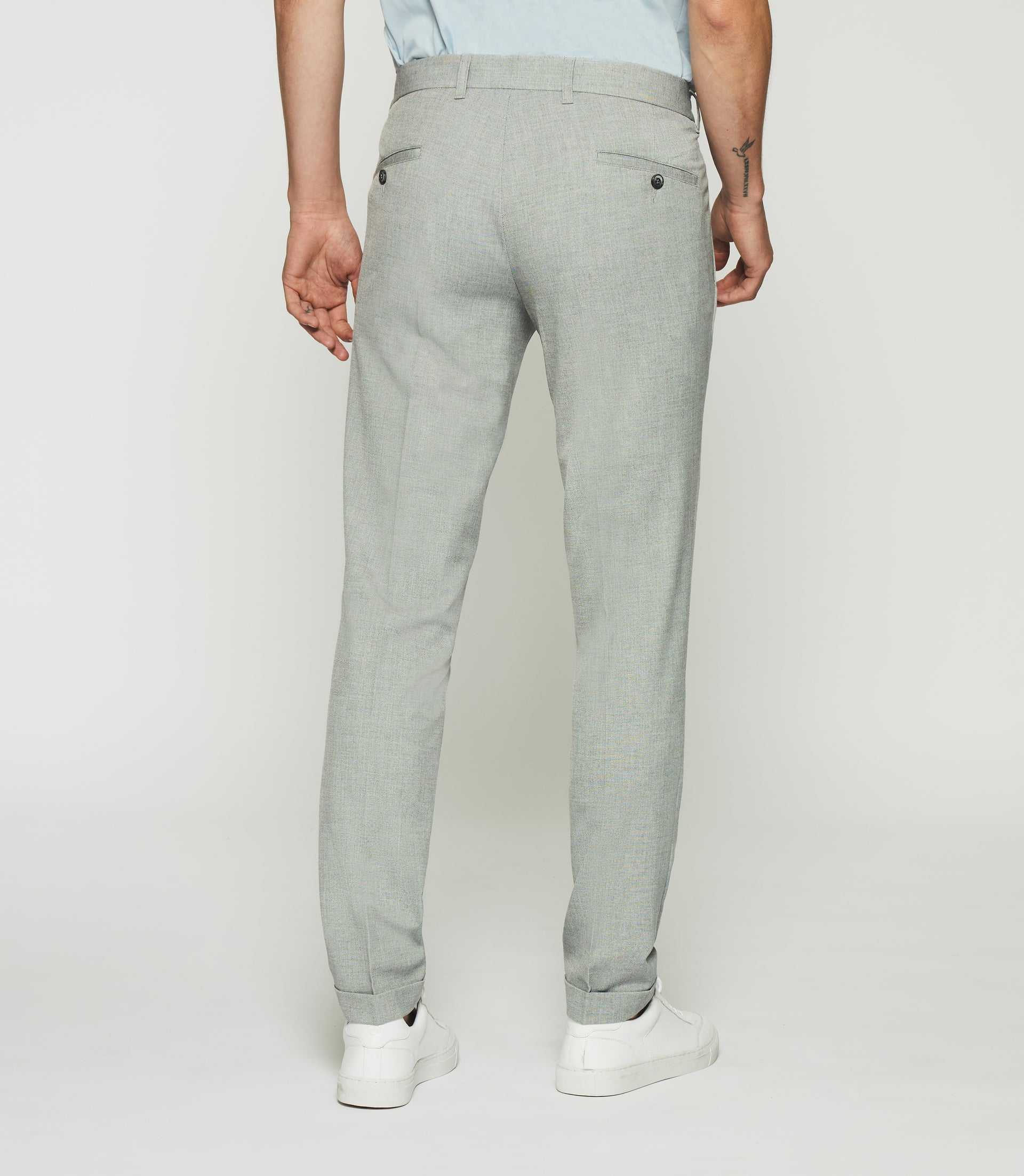 Pantalon chino taille élastique gris - IZAC